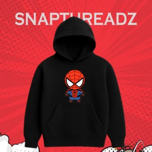 Spiderman Cute Figure Black Hoodie
