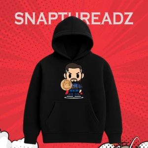 Dr. Strange Chibi Illustration Black Hoodie