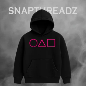 Circle Triangle Square Hoodie – Black Shirt for Fans of Squid Game