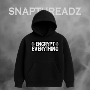 Encrypt Everything” Cotton Hoodie – Cybersecurity Edition