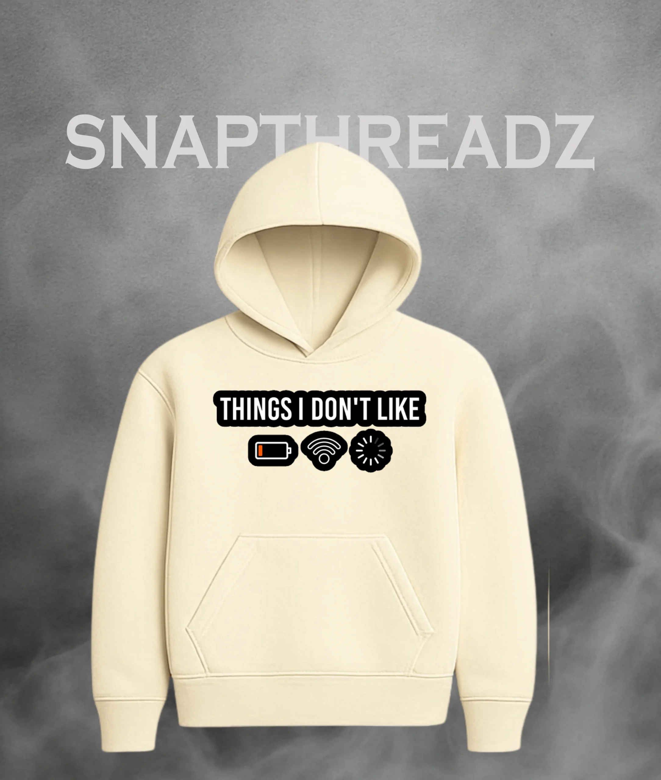 Things I Don’t Like” Cotton Hoodie – Tech Humor Series